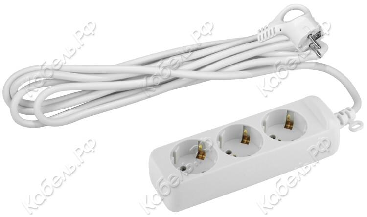 Изображение товара Удлинитель 3 гнез. 10м с заземл. 16А IP20 ПВС 3х1мм2 ЭРА Б0028373