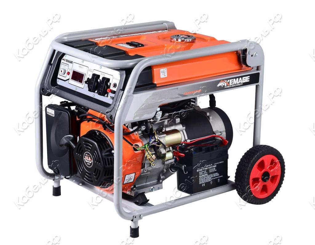 Изображение товара Бензиновый генератор TOR KM8000H 6 кВт электростартер и колеса надежный источник энергии