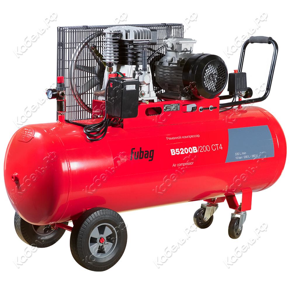 Изображение товара Компрессор Fubag B5200B/200 СТ4 3 кВт 380 В профессиональный поршневой ременной