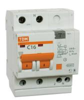 Дифференциальный автомат АД12 2п 25А C 300мА тип AC (4 мод) TDM Electric SQ0204-0010