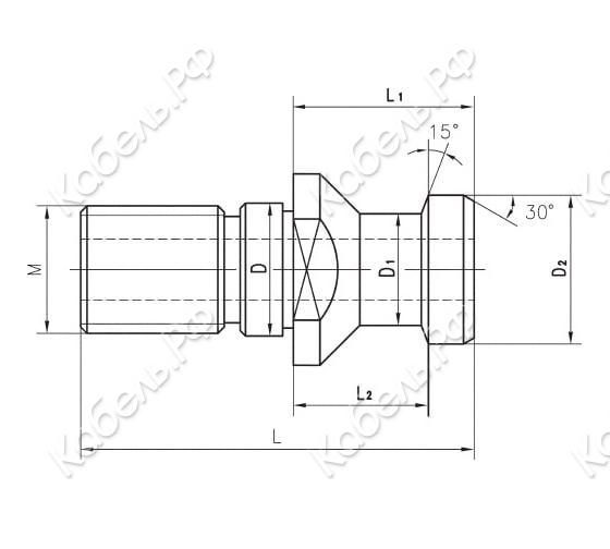 Изображение товара Штревель для SK40 DIN 69871 LDD-40A SOVIS 27027