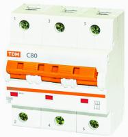 Автоматический выключатель 3П ВА47-125 63А C 15кА TDM Electric SQ0208-0081