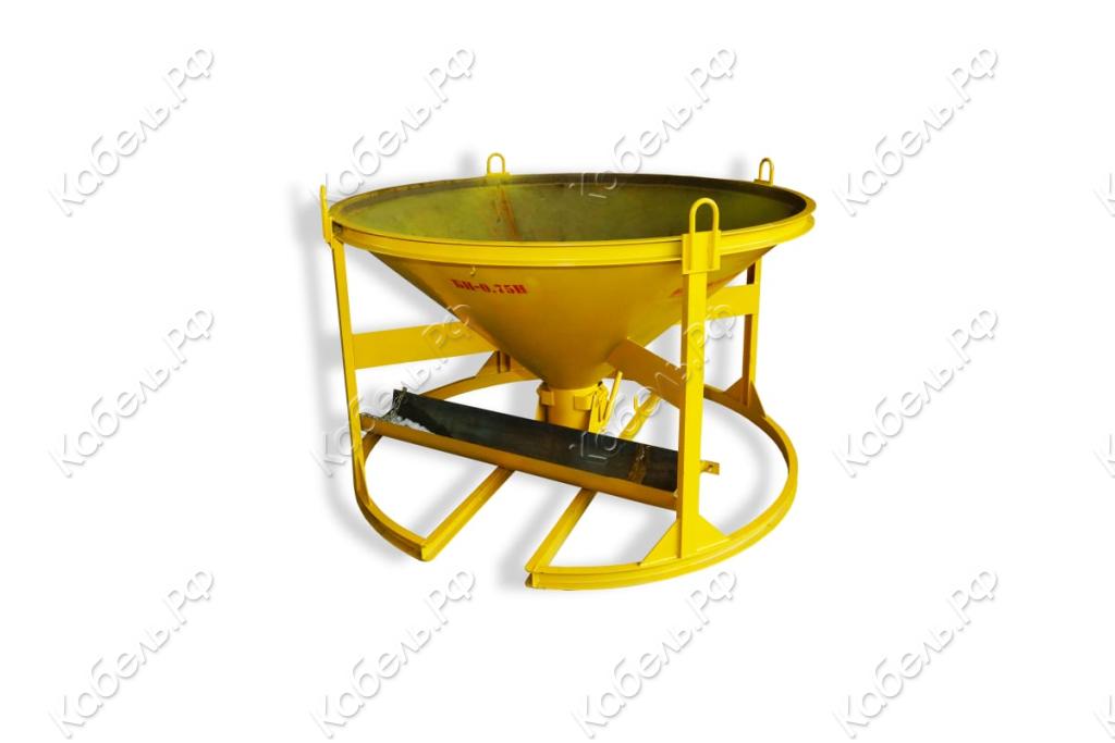 Изображение товара Бадья для бетона БН-0,75Н с лотком Промышленник 750 литров Россия