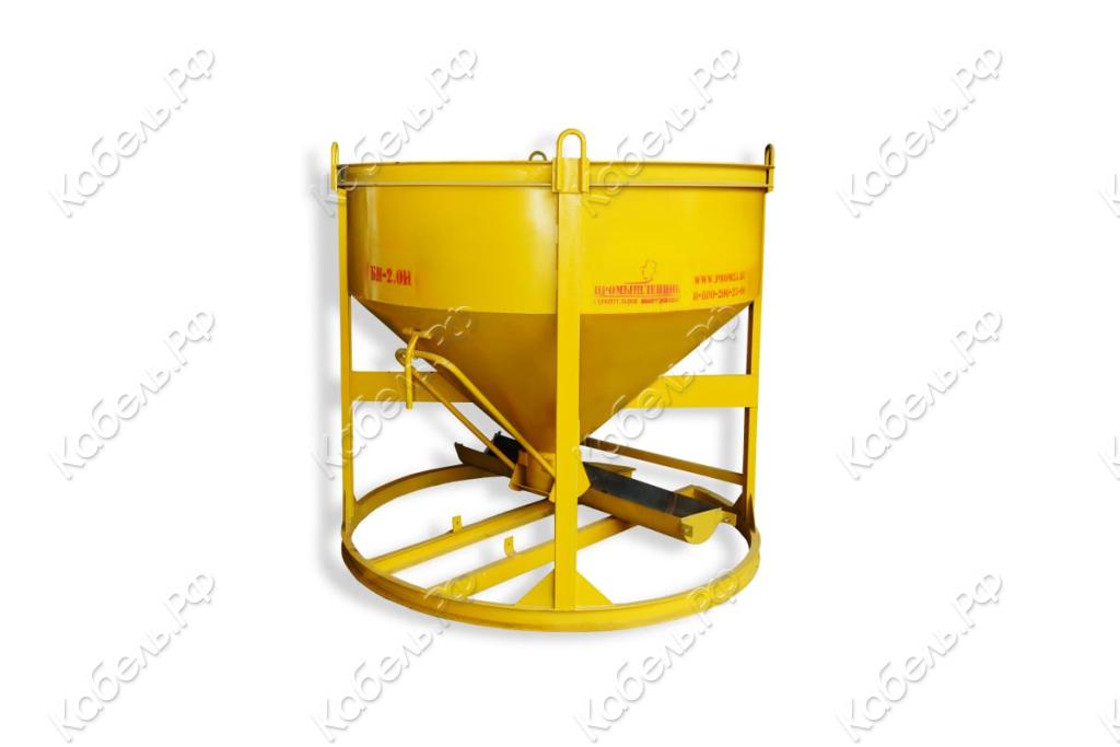 Изображение товара Бадья для бетона БН-2,0Н с лотком Промышленник 2000 л для строительных работ