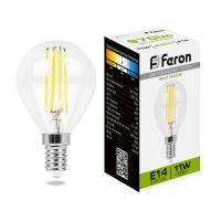 Лампа светодиодная LB-511 шар G45 E14 11W 4000K (10шт/уп) Feron 38014