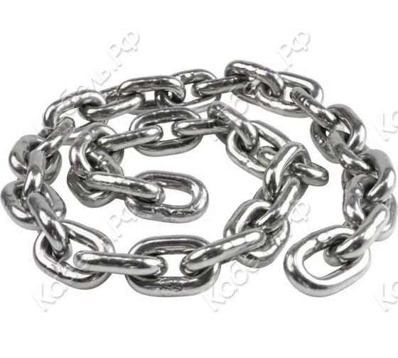 Изображение товара Цепь круглозвенная TOR G80 6х18 мм оцинкованная калиброванная 1001479