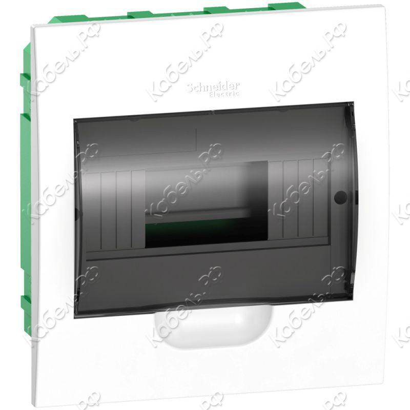 Изображение товара Бокс встраиваемый СП Systeme Electric City9 Box 1 ряд 8мод. с прозр. дверцей EZ9E108S2FRU