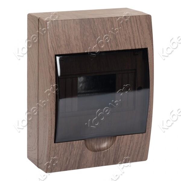 Изображение товара Щит распределительный навесной ЩРН-П- 6 темное дерево IP41 EKF pb40-n-6-dark