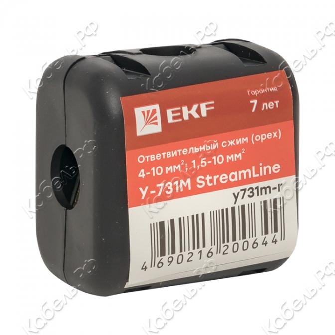 Изображение товара Ответвительный сжим У731М (4-10мм2 1,5-10мм2) розн. стикер (орех) StreamLine EKF y731m-r
