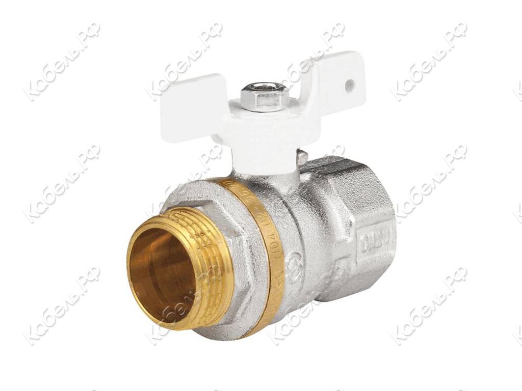 Изображение товара Кран шаровой латунь никель 1104 Standard Ду20 Ру30 G 3/4" Aquasfera