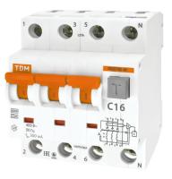 Дифференциальный автомат АВДТ 63 4P C63 300мА TDM Electric SQ0202-0057