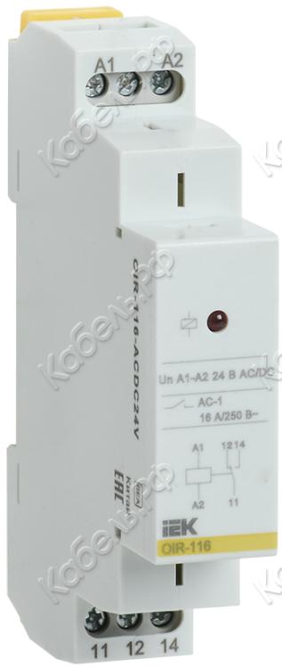 Изображение товара Промежуточное реле OIR 1 конт (16А) 24 В AC/DC IEK OIR-116-ACDC24V
