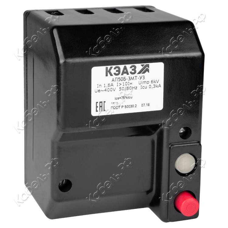 Изображение товара Автоматический выключатель АП50Б 3МТ 10А 10Iн 400AC У3 КЭАЗ 107261