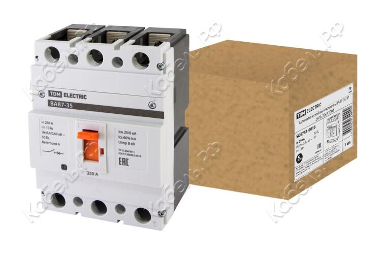 Изображение товара Автоматический выключатель ВА87-35 3Р 250А 25кА TDM Electric