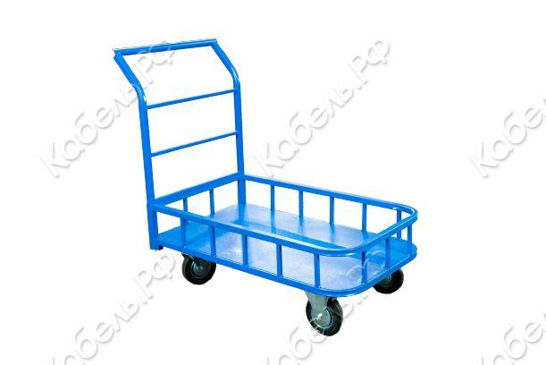 Изображение товара Тележка ручная платформенная ТП-МБ с бортами TOR 1012417 для склада и офиса