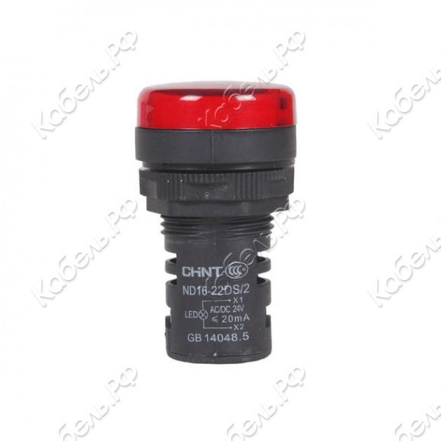 Изображение товара Индикатор ND16-22DS/2 красный АС/DC24В CHINT 592938 надежное устройство для индикации
