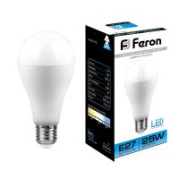 Лампа светодиодная LB-100 Груша А65 E27 25W 6400K (10шт/уп) Feron 25792