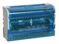 Шины на DIN-рейку в корпусе (кросс-модуль) ШНК 4х15 3L+PEN IEK YND10-4-15-125