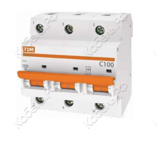 Изображение товара Автоматический выключатель ВА47-100 3Р 25А 10кА х-ка С TDM Electric SQ0207-0070