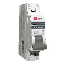 Автоматический выключатель 1P 16А (C) 4,5kA ВА 47-63 EKF mcb4763-1-16C-pro