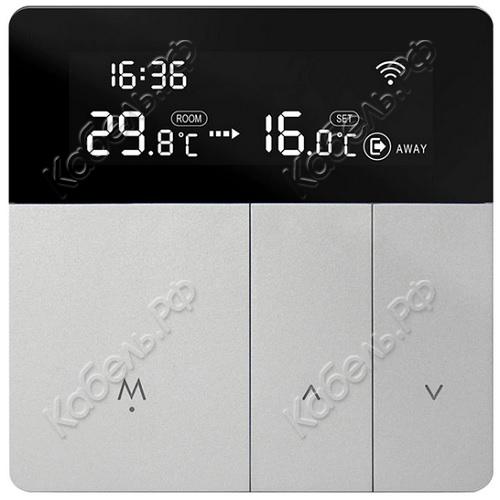 Изображение товара Терморегулятор для теплого пола DN.RU Т1-5SM-WF электронный программируемый с функцией Wi-Fi цвет серый