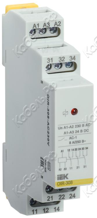 Изображение товара Промежуточное реле OIR 3 конт (8А) 230 В AC IEK OIR-308-AC230V