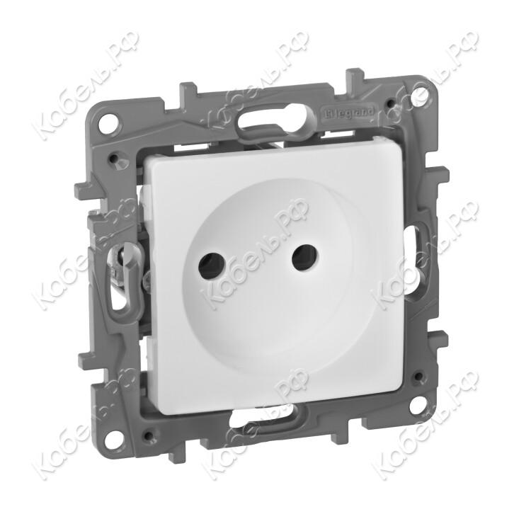 Изображение товара Розетка ETIKA 1-местная немец. станд. б/з 16А 250В 2К белый Legrand 672220