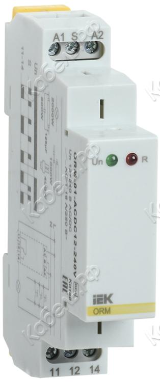 Изображение товара Импульсное реле ORM 1 конт 12-240 В AC/DC IEK ORM-01-ACDC12-240V