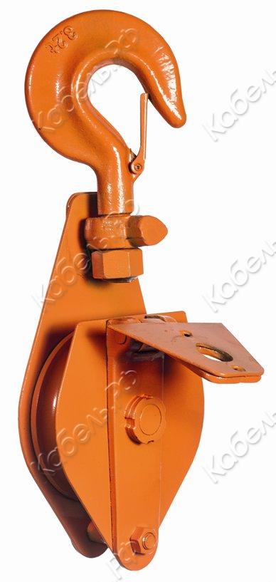 Изображение товара Блок шкивовый однорольный с крюком и откидной щекой БШК 10т Сибталь 13960