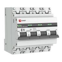 Автоматический выключатель 4П ВА 47-63 1А C 4,5кА EKF mcb4763-4-01C-pro