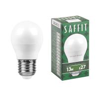 Лампа светодиодная SBG4513 шар G45 E27 13W 2700K (10шт/уп) SAFFIT 55160