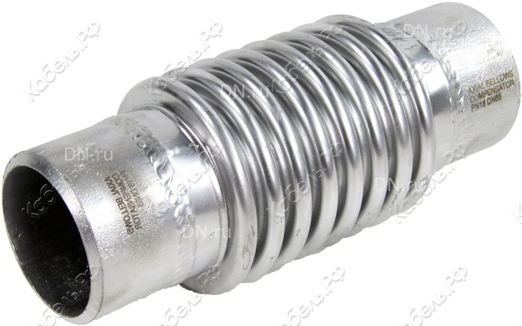 Изображение товара Компенсатор сильфонный осевой DN.RU Ду100 Ру16 под приварку