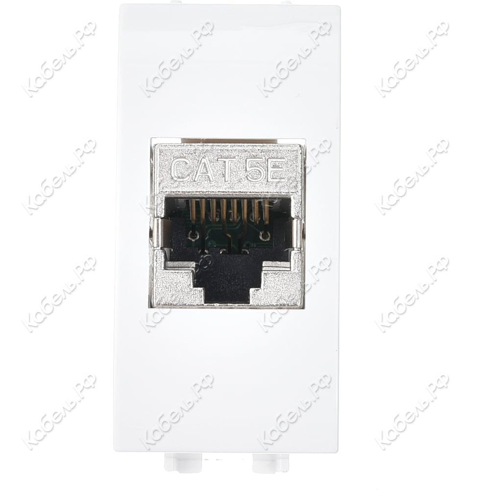 Изображение товара Розетка компьютерная DKC BRAVA СП 1 модуль RJ45 5е экран белый 76457B Изображение товара Розетка компьютерная DKC BRAVA СП 1 модуль RJ45 5е экран белый 76457B