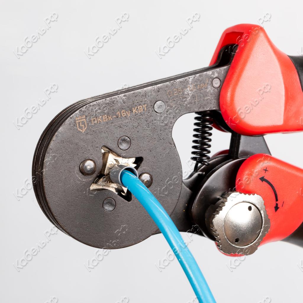 Изображение товара Кримпер для опрессовки втулочных наконечников ПКВк-16у КВТ 74594