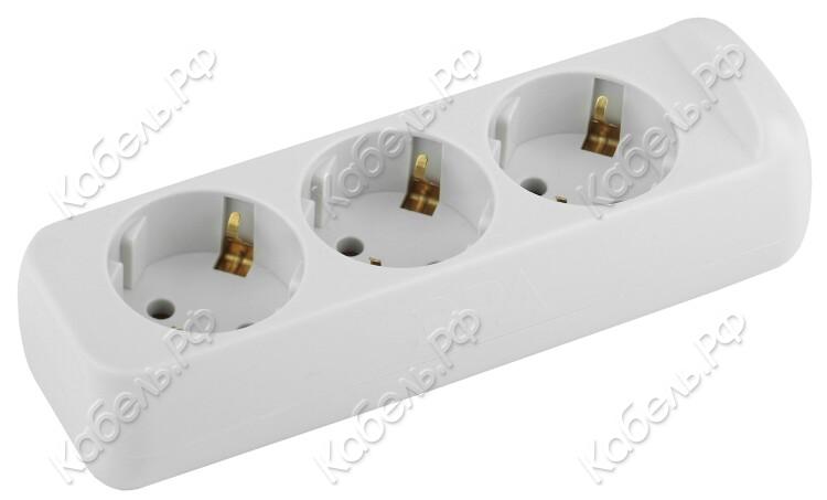 Изображение товара Колодка 3 гнез. KX-3e с заземл. ЭРА Б0028338