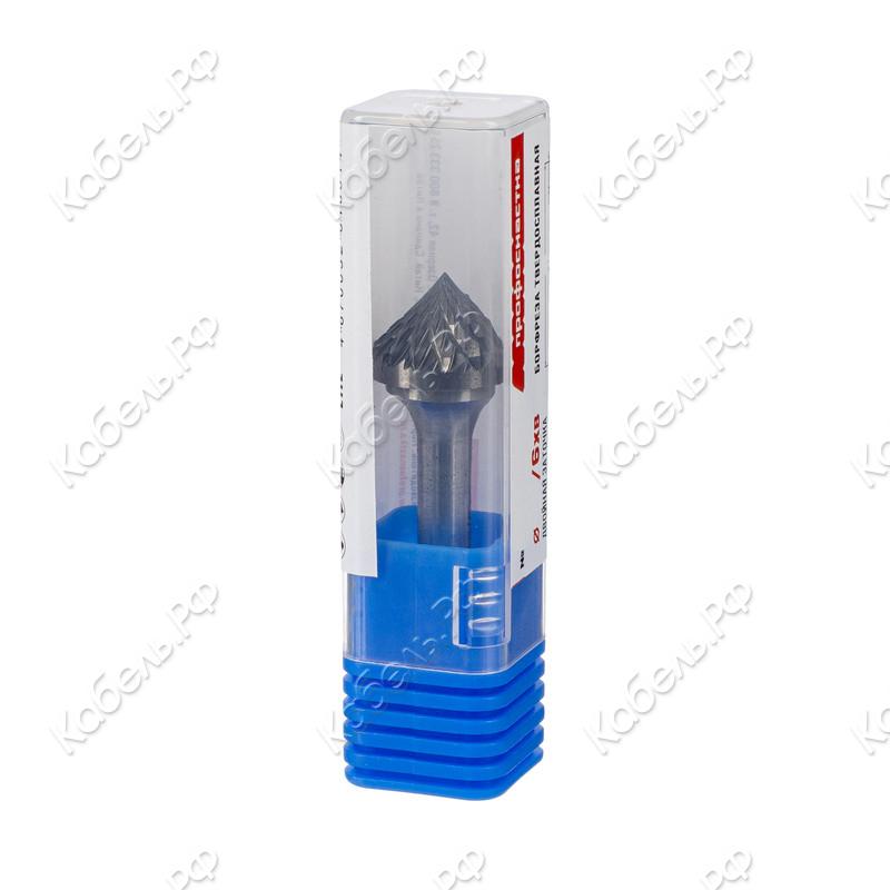 Изображение товара Борфреза твердосплавная ПрофОснастка N600 форма K 19х10х60 мм хв-к 6 мм 861161910600