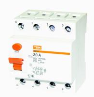 Дифференциальный выключатель (УЗО) ВД1-63 4п 100А 100мА тип AC TDM Electric SQ0203-0048