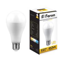 Лампа светодиодная LB-98 Груша А65 E27 20W 2700K (10шт/уп) Feron 25787