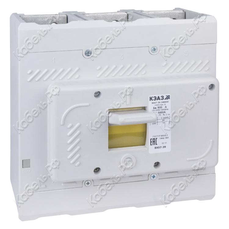 Изображение товара Автоматический выключатель ВА57 39 340010 630А 5000 690AC УХЛ3 КЭАЗ 109886