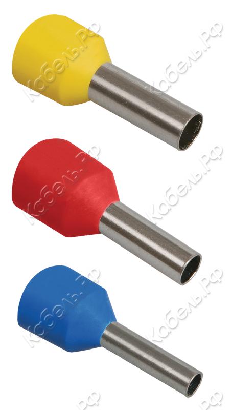 Изображение товара Наконечник-гильза 1508 Е 1,5-08 1,5 мм2 с изолированным фланцем красный (100 шт/упак) IEK UGN10-D15-03-08