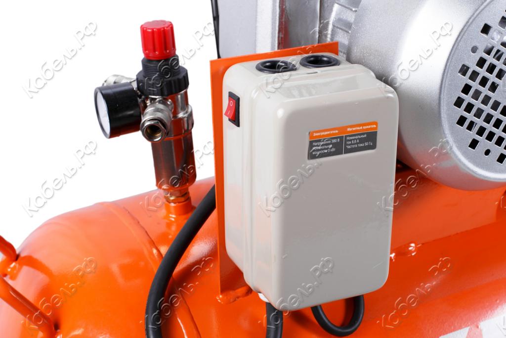 Изображение товара Компрессор с ременной передачей AC-530-200-BDH Кратон горизонтальный 200л