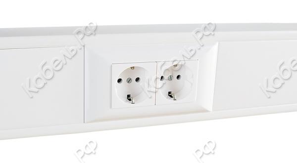 Изображение товара Суппорт с рамкой на 2 поста для кабель-канала 45х45/100х50 SPL 100008S