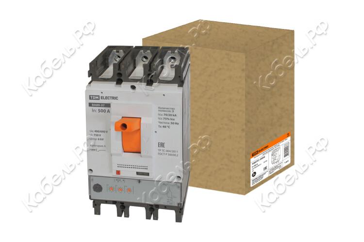 Изображение товара Автоматический выключатель ВА89-39 3Р 500А 70кА TDM Electric ОЭР