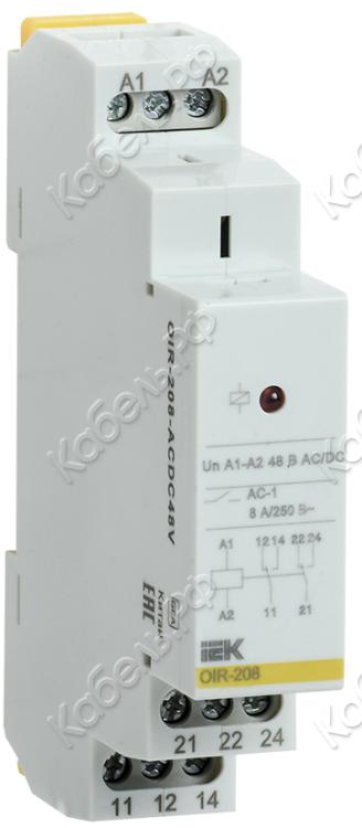 Изображение товара Промежуточное реле OIR 2 конт (8А) 48 В AC/DC IEK OIR-208-ACDC48V