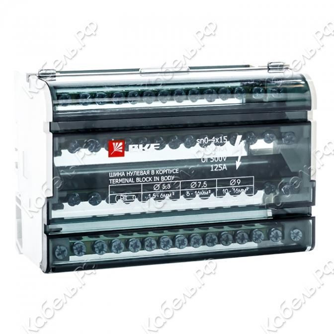 Изображение товара Шина нулевая в корпусе (4х15) PROxima EKF sn0-4x15