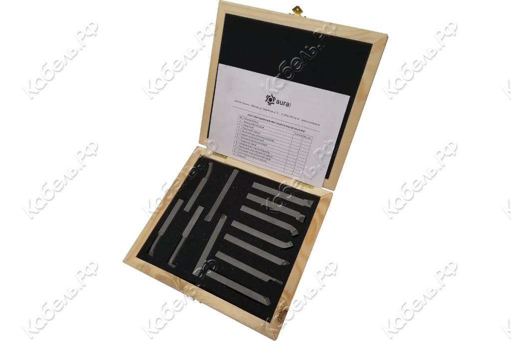 Изображение товара Набор токарных резцов AURA TOOLS 10х10 Т5К10 12 шт для бытовых станков