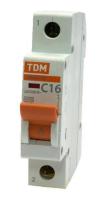 Автоматический выключатель 1П ВА47-29 16А B 4,5кА TDM Electric SQ0206-0010