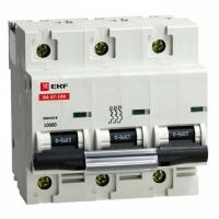 Автоматический выключатель ВА 47-100 3P 40А (D) 10kA EKF mcb47100-3-40D