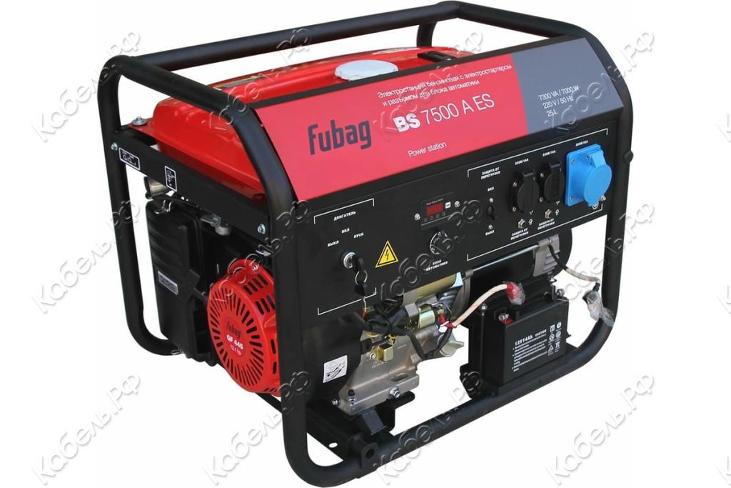 Изображение товара Бензиновая электростанция Fubag BS 7500 A ES с электростартером автоматикой