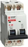 Автоматический выключатель ВА 47-63 2P 5А (D) 4,5kA EKF mcb4763-2-05D